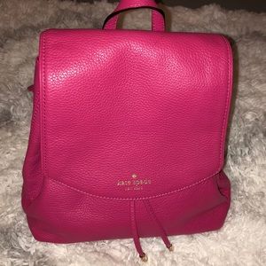 LIKE NEW Kate Spade hot pink leather backpack💘✨
